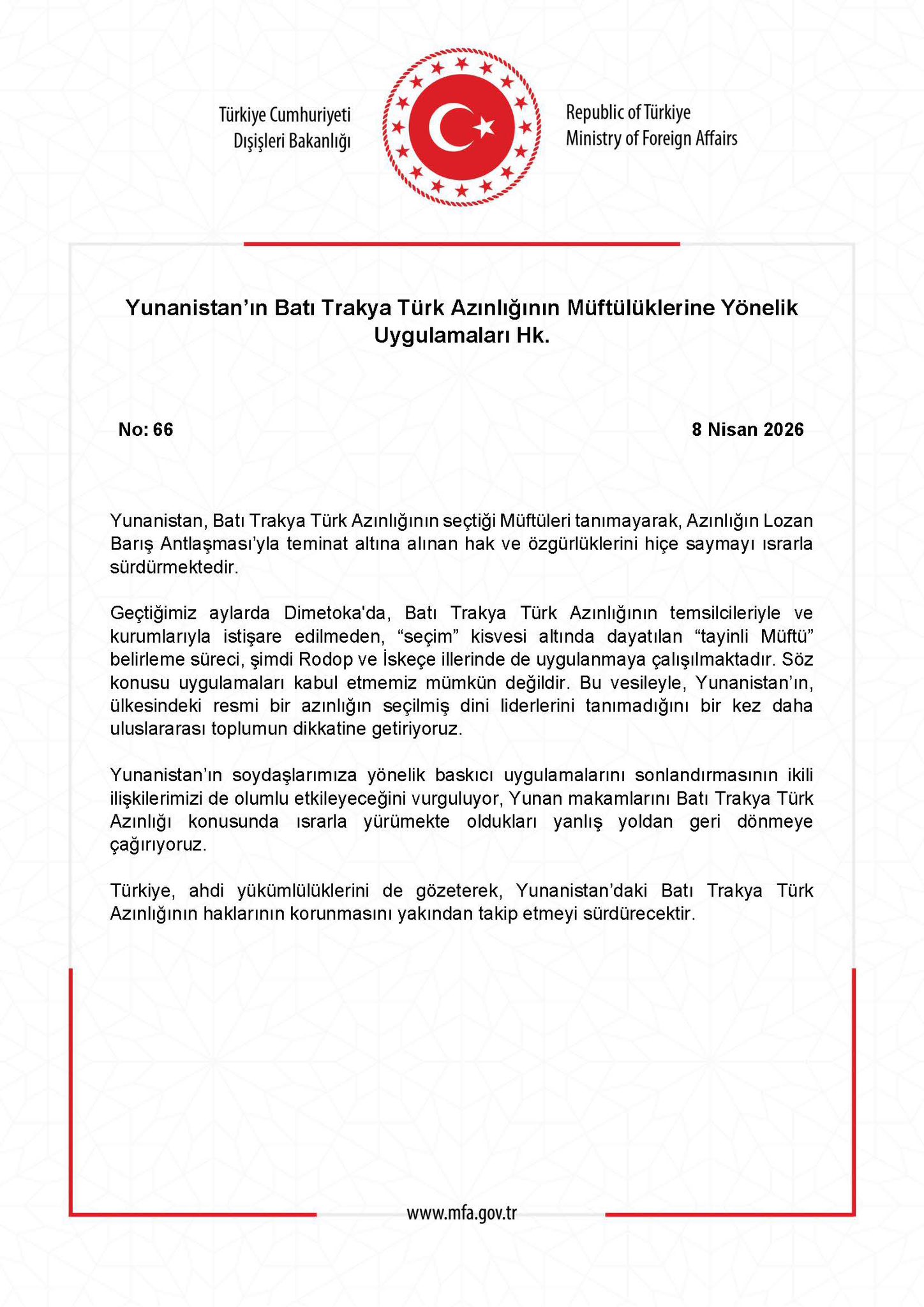 Yunanistan'ın Batı Trakya'daki Muftuluk Uygulamaları