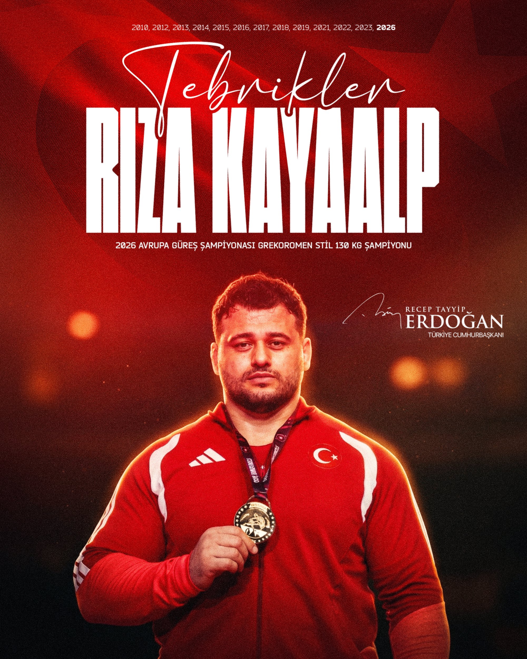 Rıza Kayaalp, 13. Avrupa Şampiyonu oldu