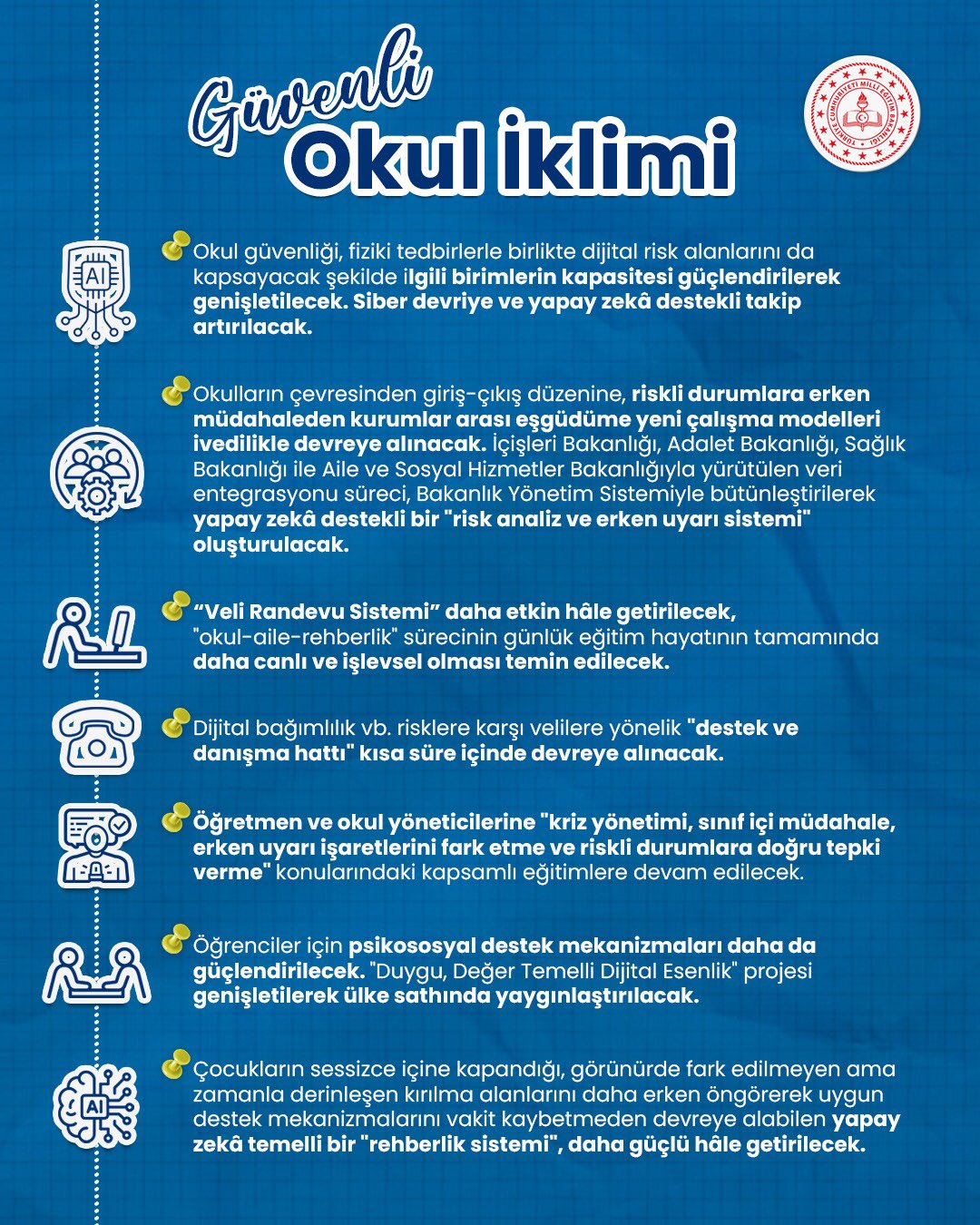 Güvenli okul iklimi için paydaşlara çağrı