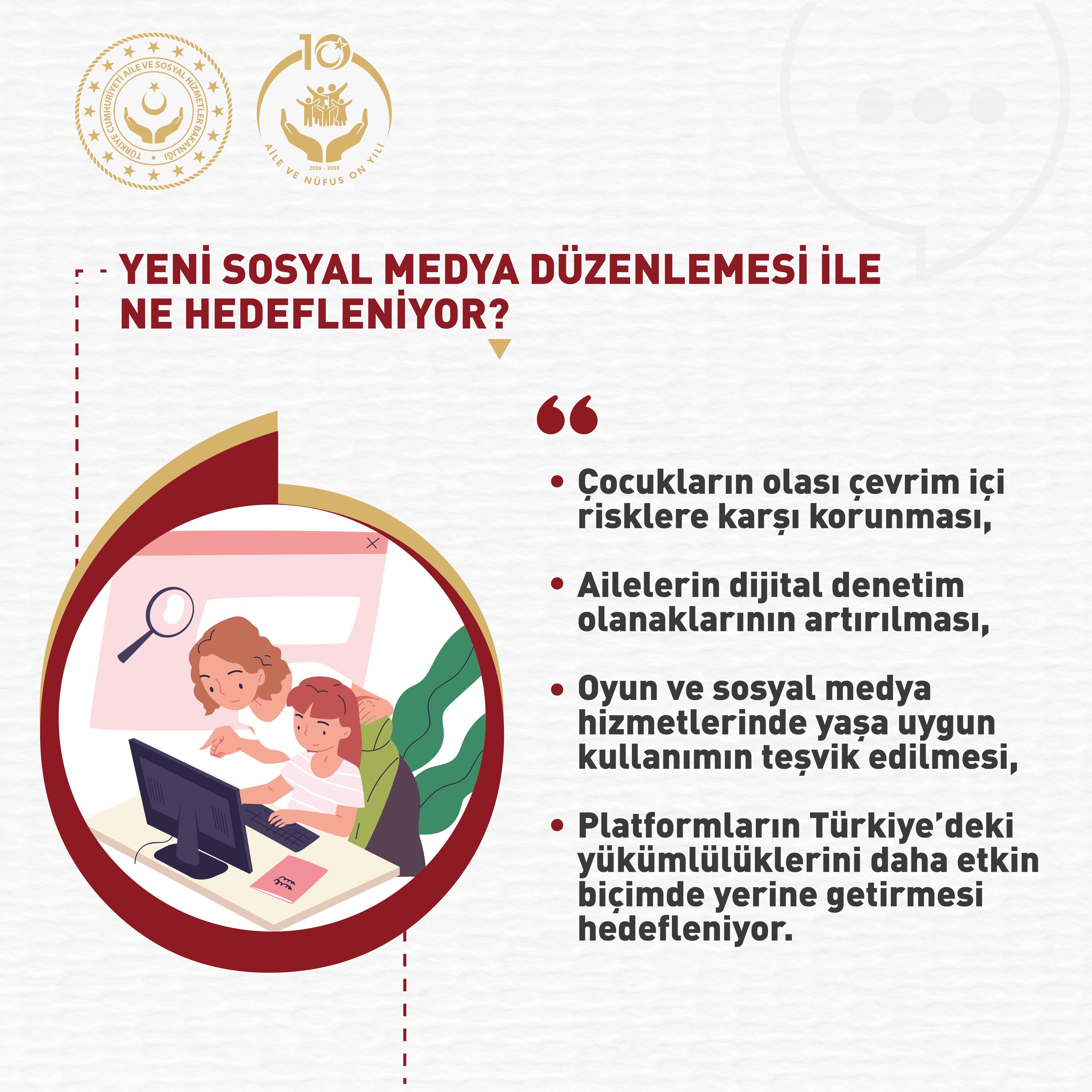 Yeni sosyal medya düzenlemesi aileleri sürece dahil ediyor