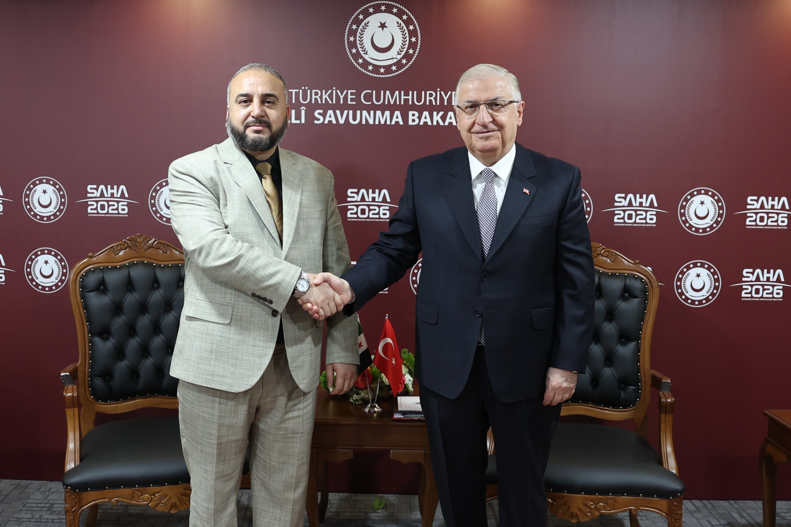 Yaşar Güler, SAHA 2026'da Suriyeli mevkidaşıyla bir araya geldi