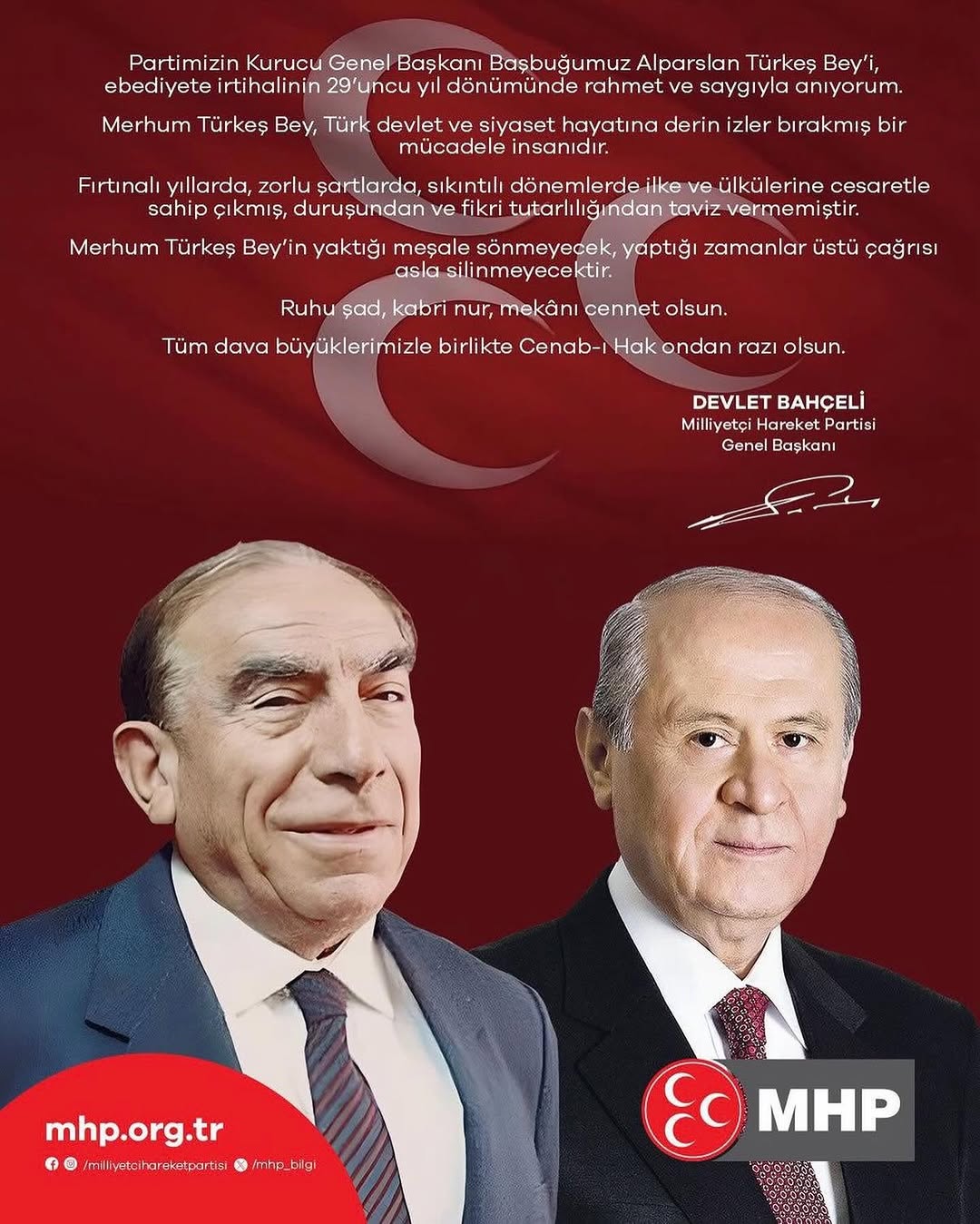 Mhp Milletvekili Mehmet Taytak'tan Alparslan Türkeş Paylaşımı