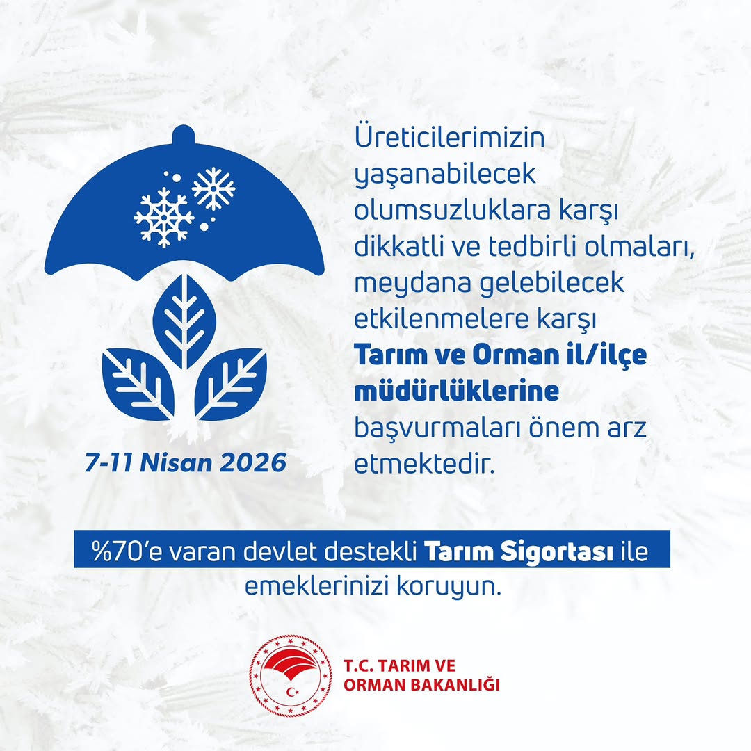ZİRAİ DON UYARISI - Tarım ve Orman Müdürlüğünden Önemli Uyarı