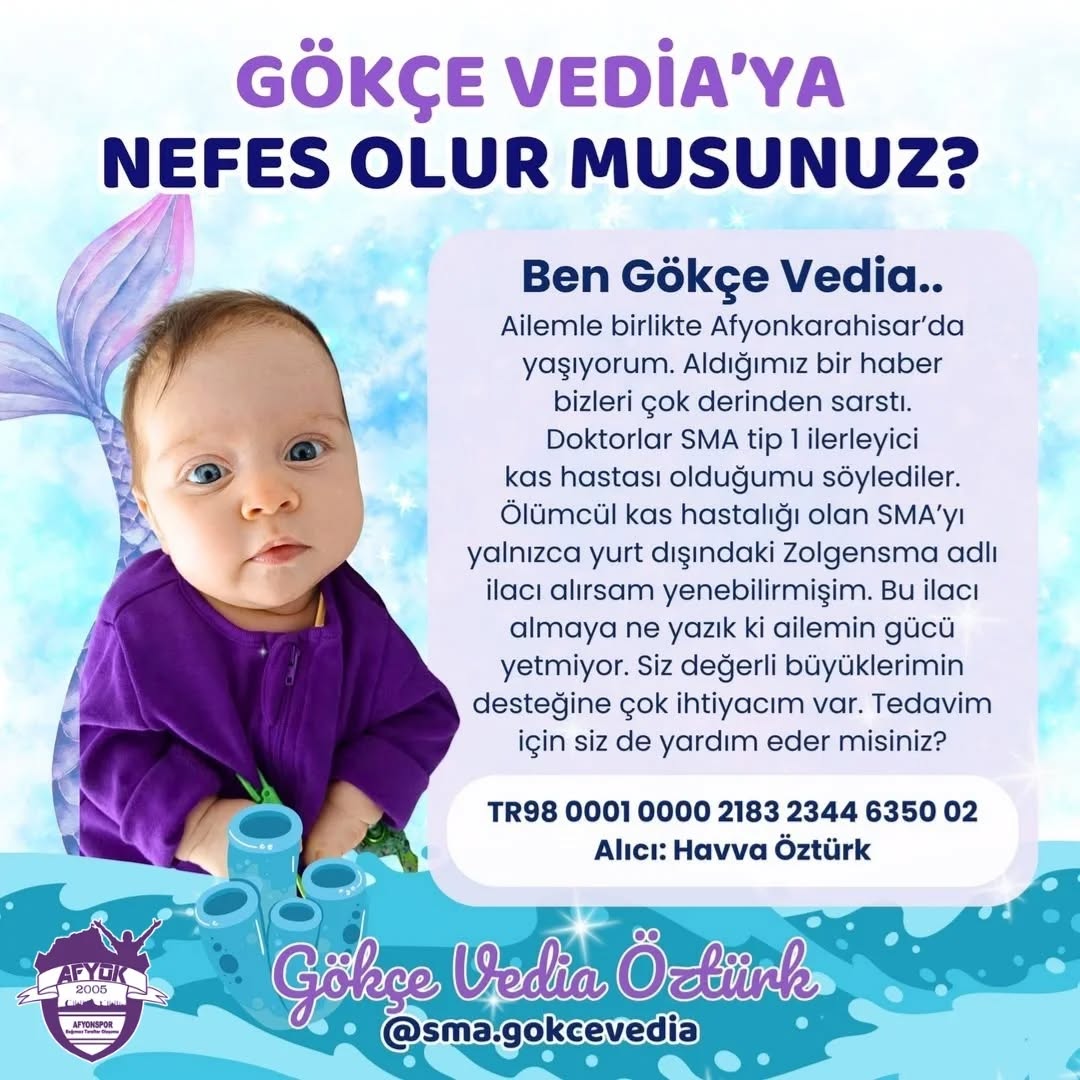 Afyonkarahisar Afyok Grubu, Gökçe Vedia'ya Destek İçin Nefes Almaya Davet Ediyor