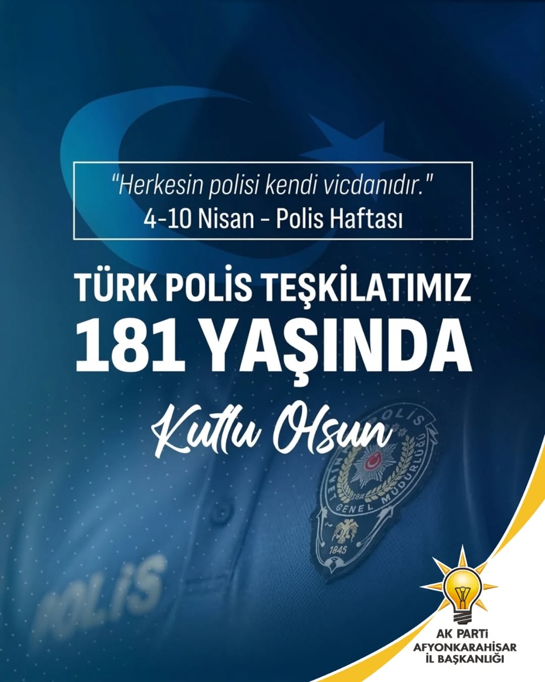 Türk Polis Teşkilatı'nın 181. Kuruluş Yıl Dönümü Kutlamaları