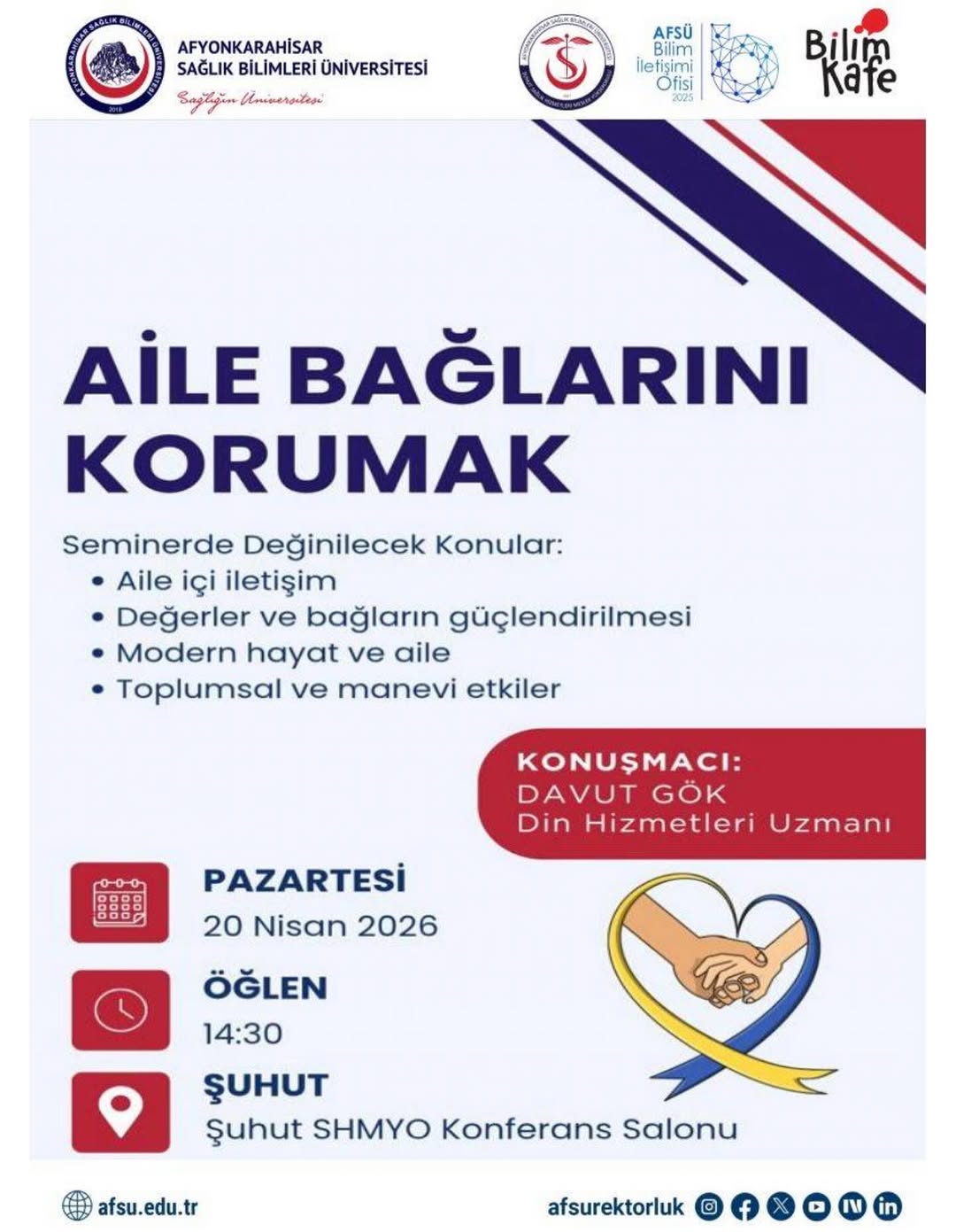 AFSÜ Şuhut SHMYO: Aile Bağlarını Korumak (20 Nisan 2026)