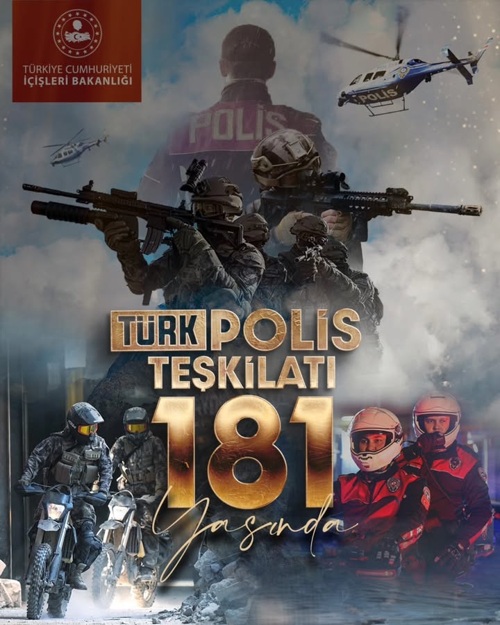 Türk Polis Teşkilatımızın 181. Kuruluş Yıl Dönümü Kutlu Olsun ????????