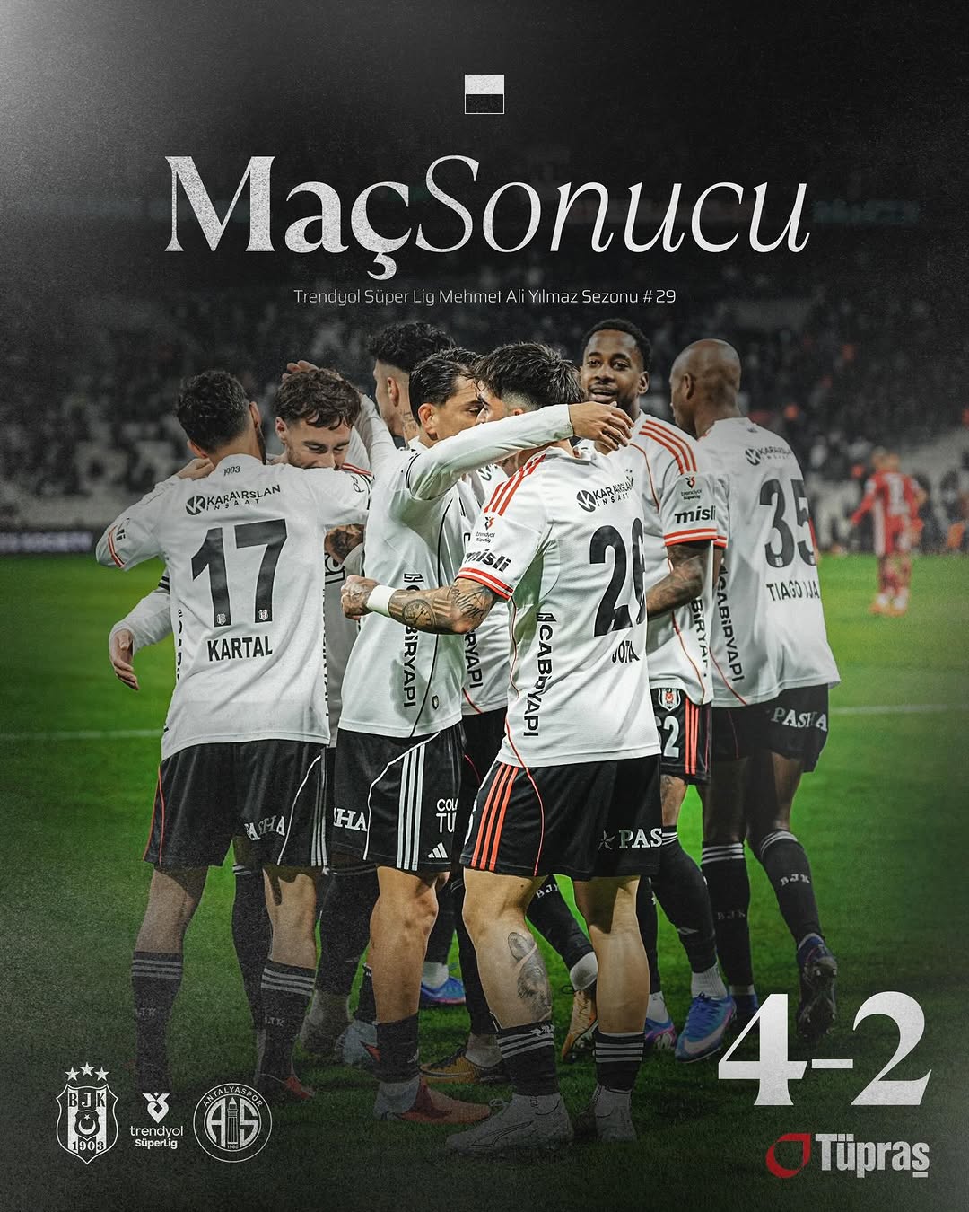Beşiktaş 4-2 H. Antalyaspor Maçında Evimizde 3 Puanı Aldı