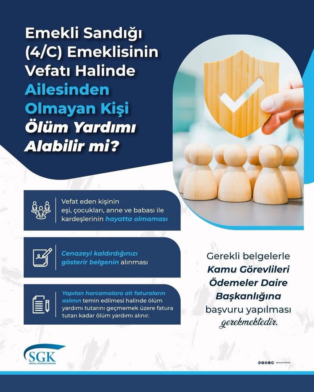 Emekliği Sandığı (4/C) Emeklisinin Vefatı Durumunda Ailesinden Olmayan Kişilerin Ölüm Yardımı Alma Durumu