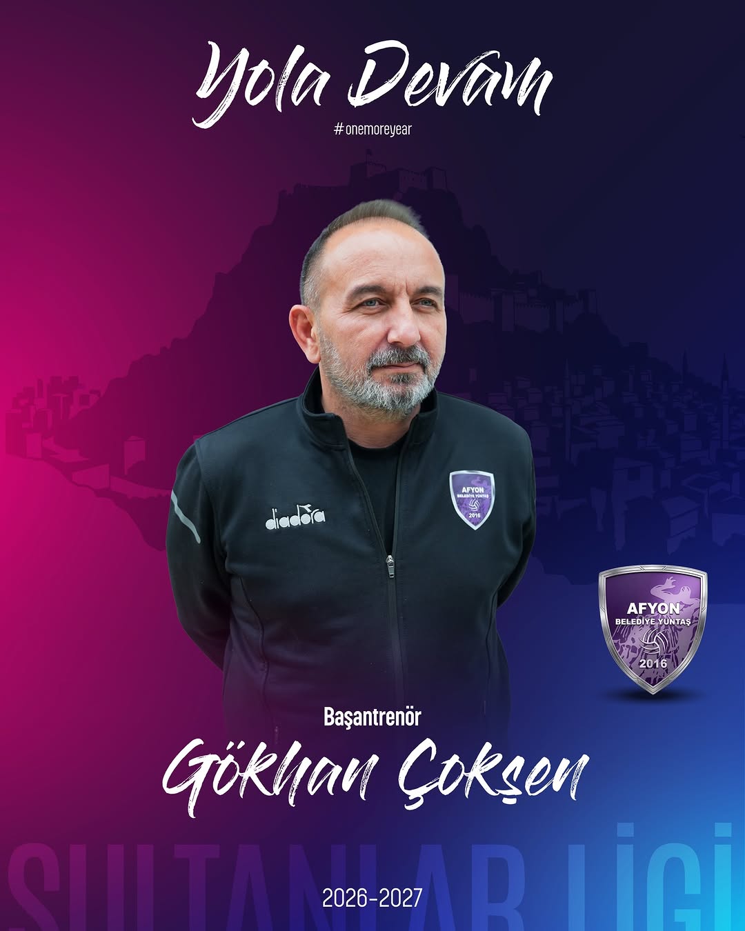 Afyon Belediye Yüntaş Spor Kulübü Başantrenörü Gökhan Çokşen ile Sultanlar Ligi'nde Devam Kararı Aldı