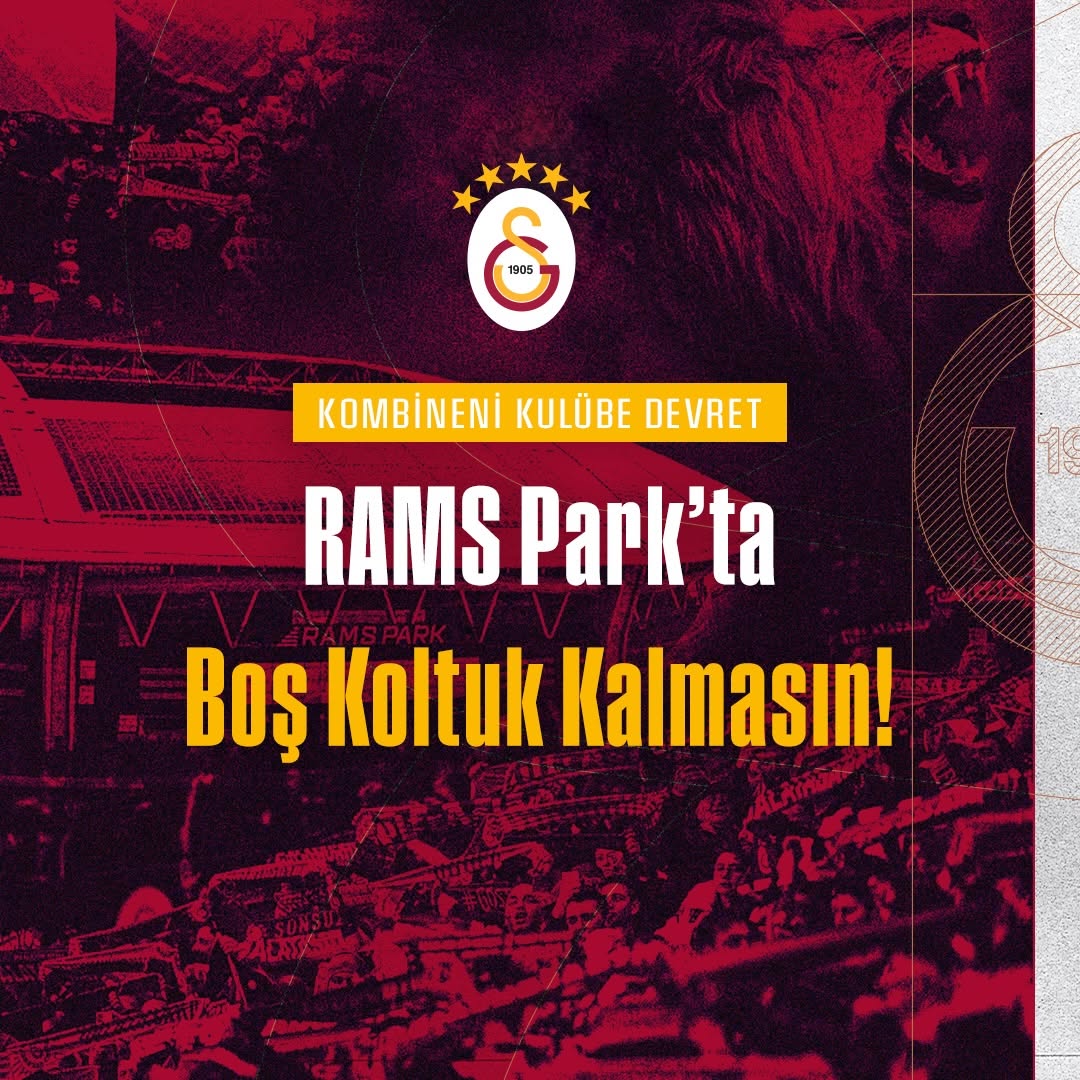 Galatasaray, H. Antalyaspor Maçı İçin Taraftarları Rams Park'a Davet Ediyor