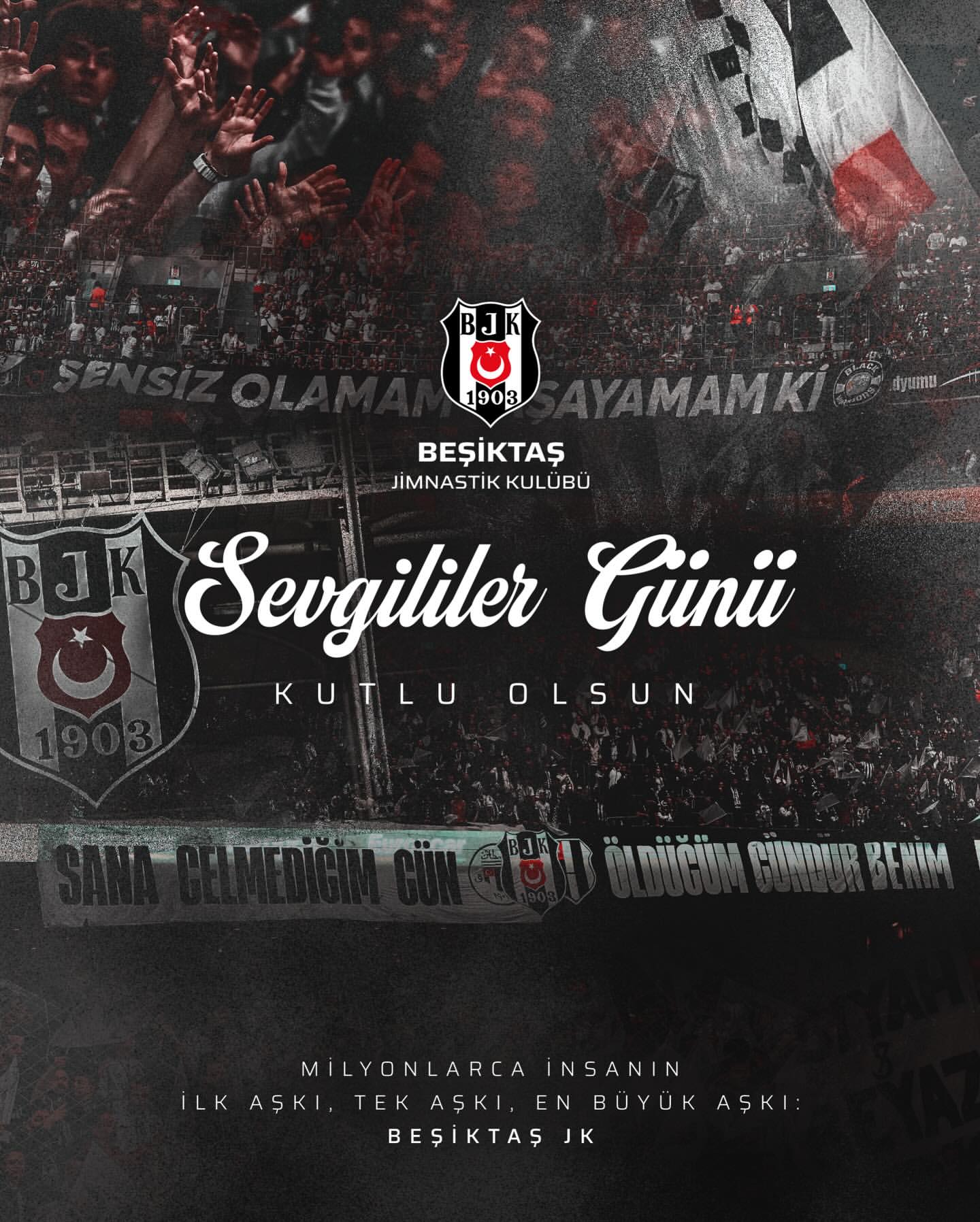 Beşiktaş'tan 14 Şubat Sevgililer Günü Mesajı: Aşkın Siyah Beyaz Hali