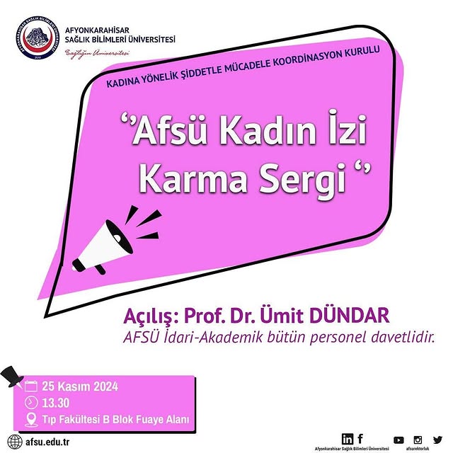 AFSÜ'de Kadına Yönelik Şiddetle Mücadele Haftası Etkinlikleri Başladı