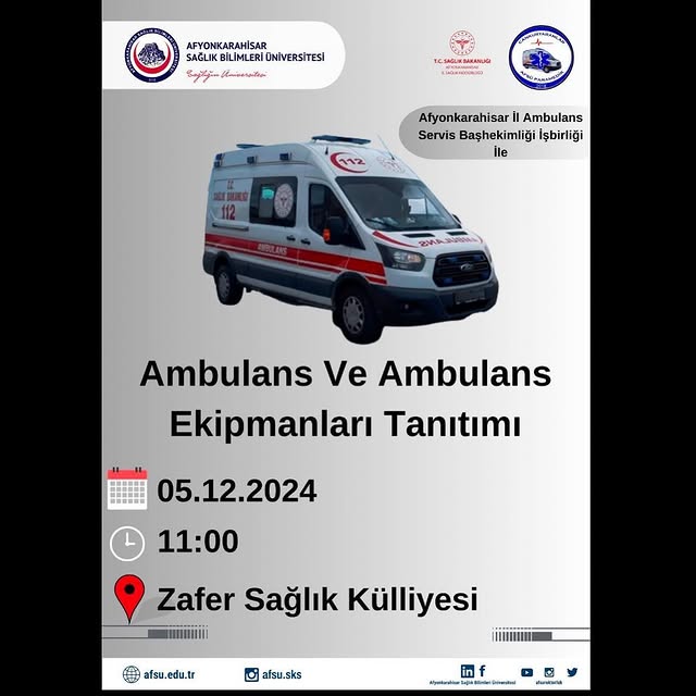 Afyonkarahisar'da Ambulans Ekipmanları Tanıtıldı