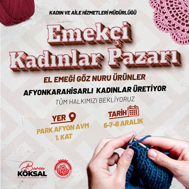 Kadın Eli Değen Emekler Park Afyon AVM'de Sergileniyor