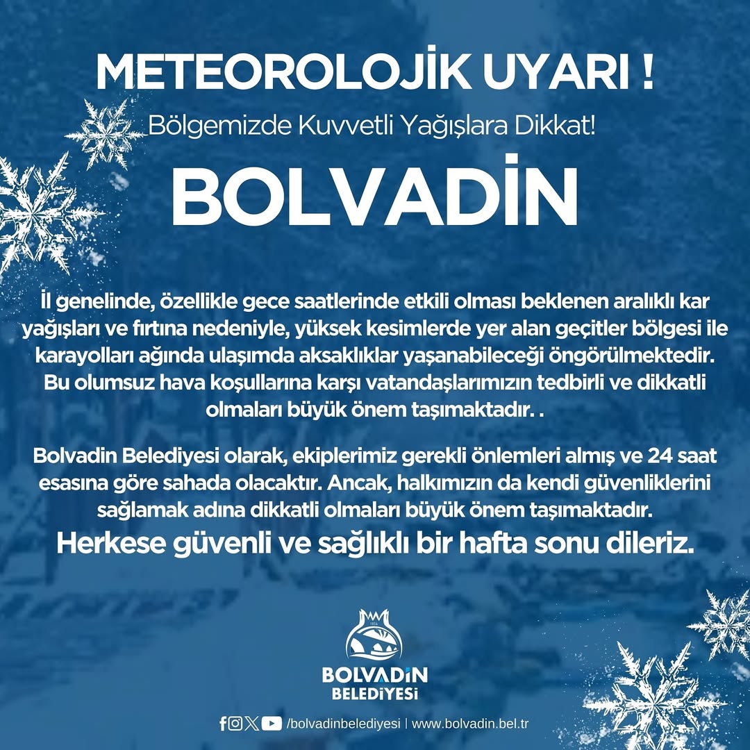 Bolvadin Belediyesi'nden Etkili Hafta Sonu Mesajı