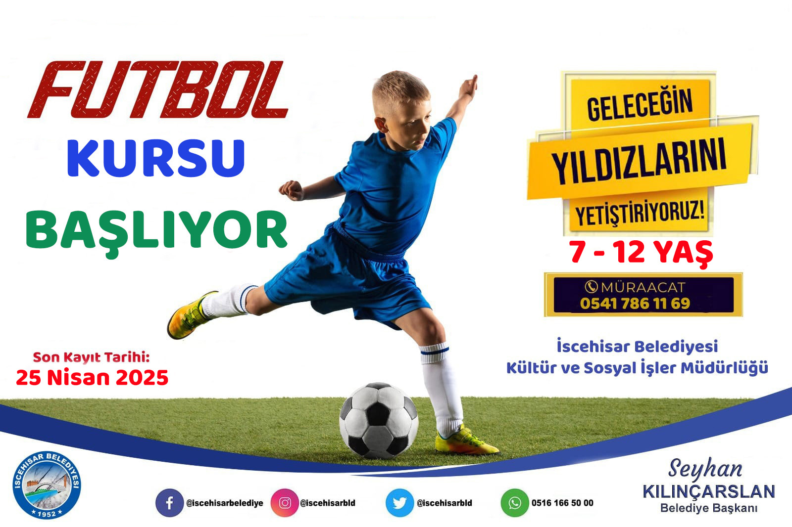 İscehisar'da Minik Ayaklara Futbol Sevinci: Geleneksel Futbol Okulu Kayıtları Başladı