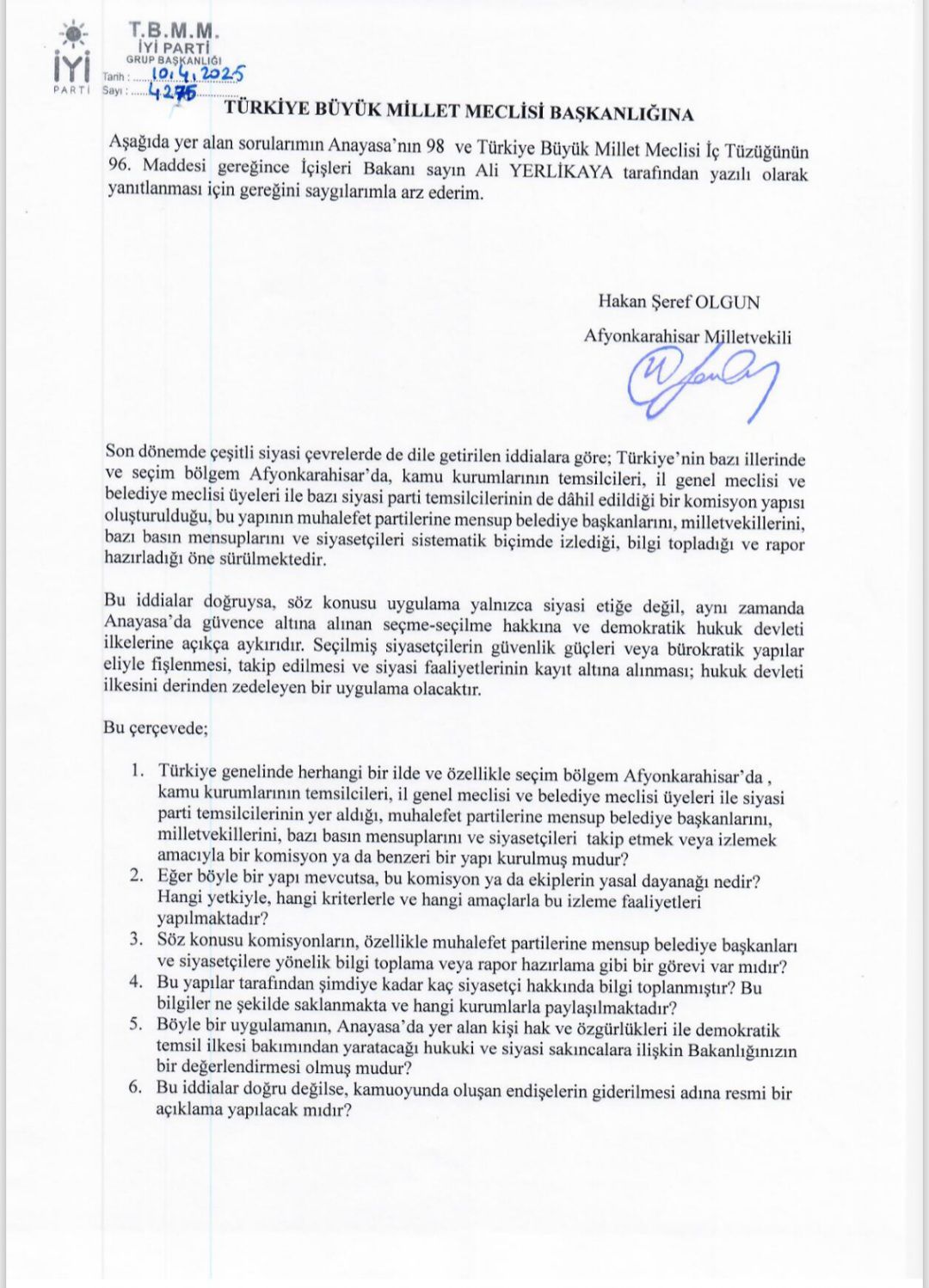 İyi Parti'den Paralel Yapı İddialarına Tepki: 