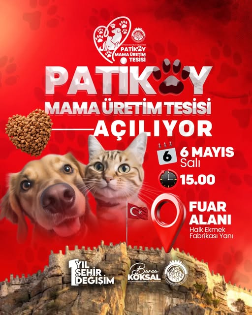 Afyonkarahisar Belediyesi, Can Dostları İçin Patiköy Mama Üretim Tesisini Açıyor