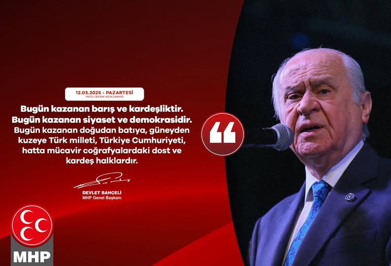 MHP Lideri Bahçeli'den Seçim Sonrası Açıklama: Kazanan Türkiye'dir!