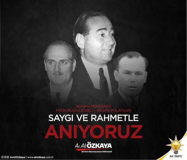 Menderes, Zorlu ve Polatkan Şehitlerinin Vefat Yıl Dönümünde Anıldı